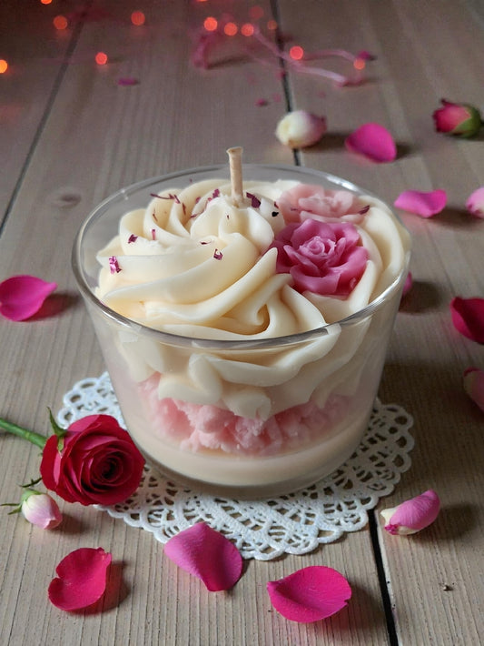 Bougie " Rose Éternelle "