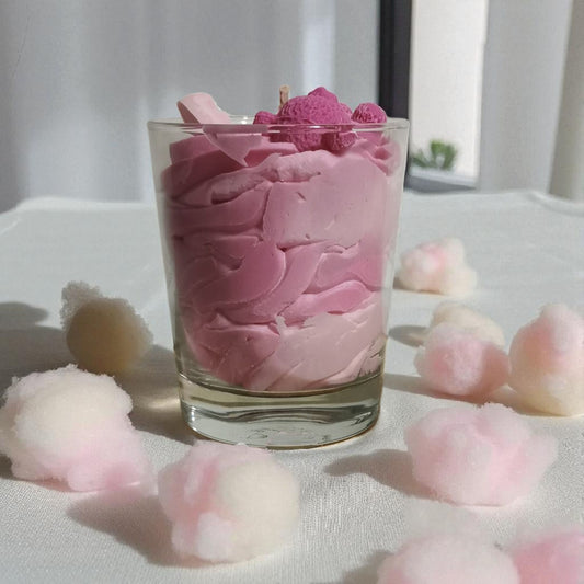 Bougie "Barbe à papa"